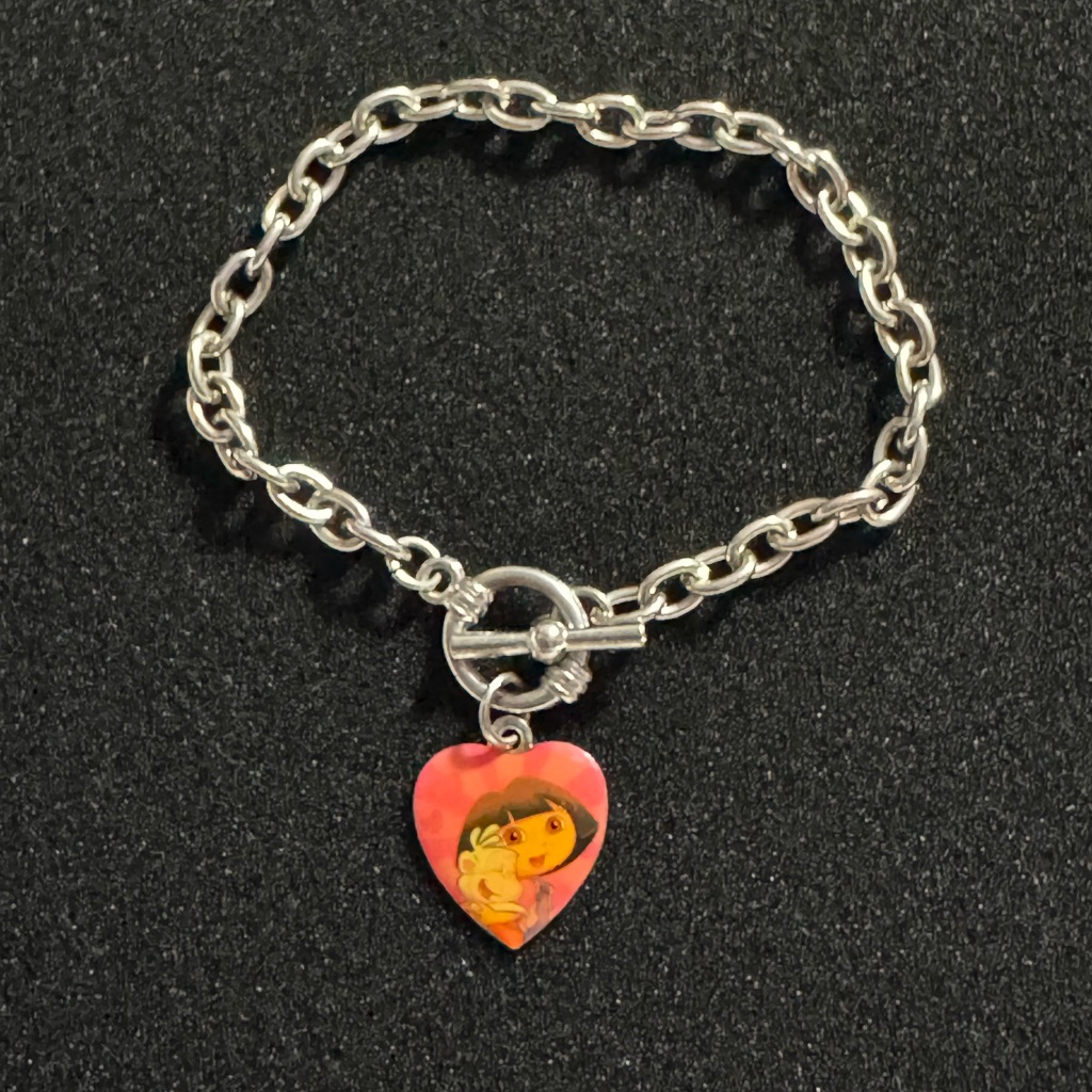 Dora The Explorer Charm Bracelet 3 Inches Diameter 8 Inches Long